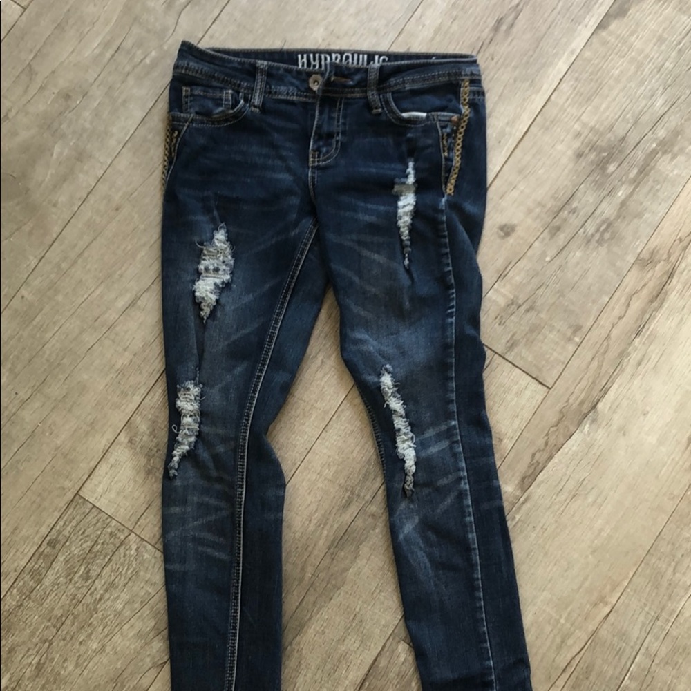 Hydraulic distressed jeans Bailey Crop Skinny 5/6